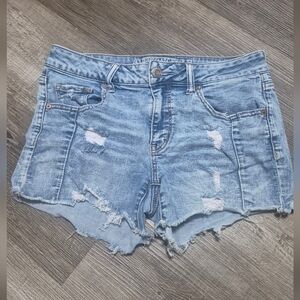 Women's American Eagle Distressed Denim Shorts Size 12